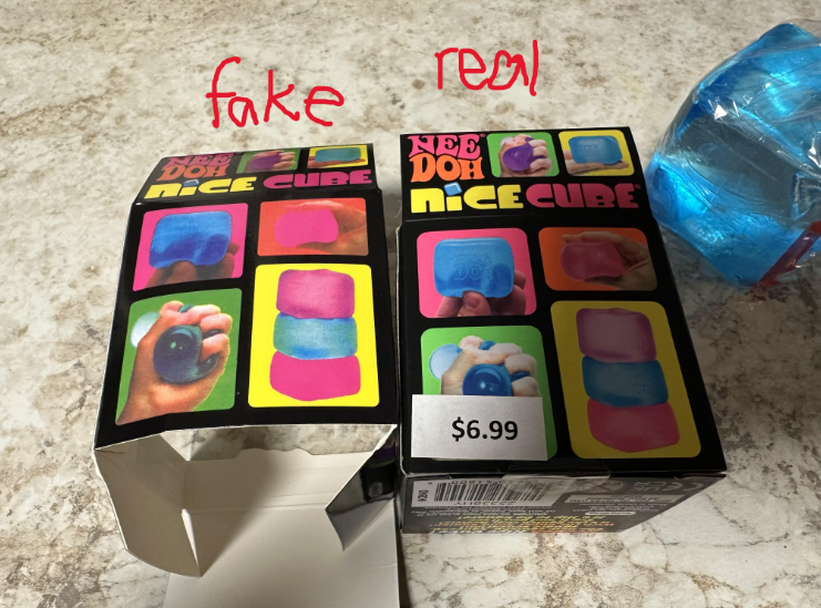 Featured image showing real vs fake NeeDoh comparison
